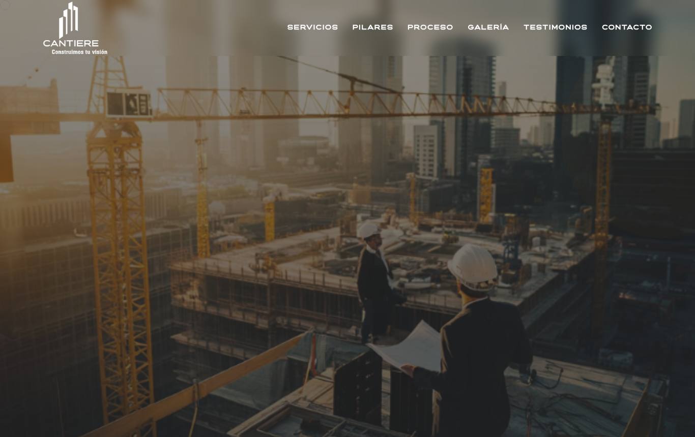 Captura del sitio de Cantiere