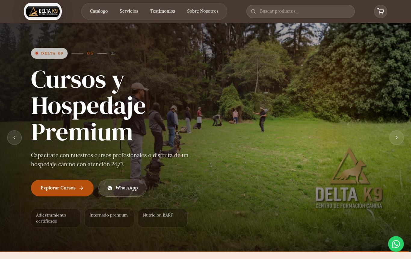 Captura del sitio de Delta K9