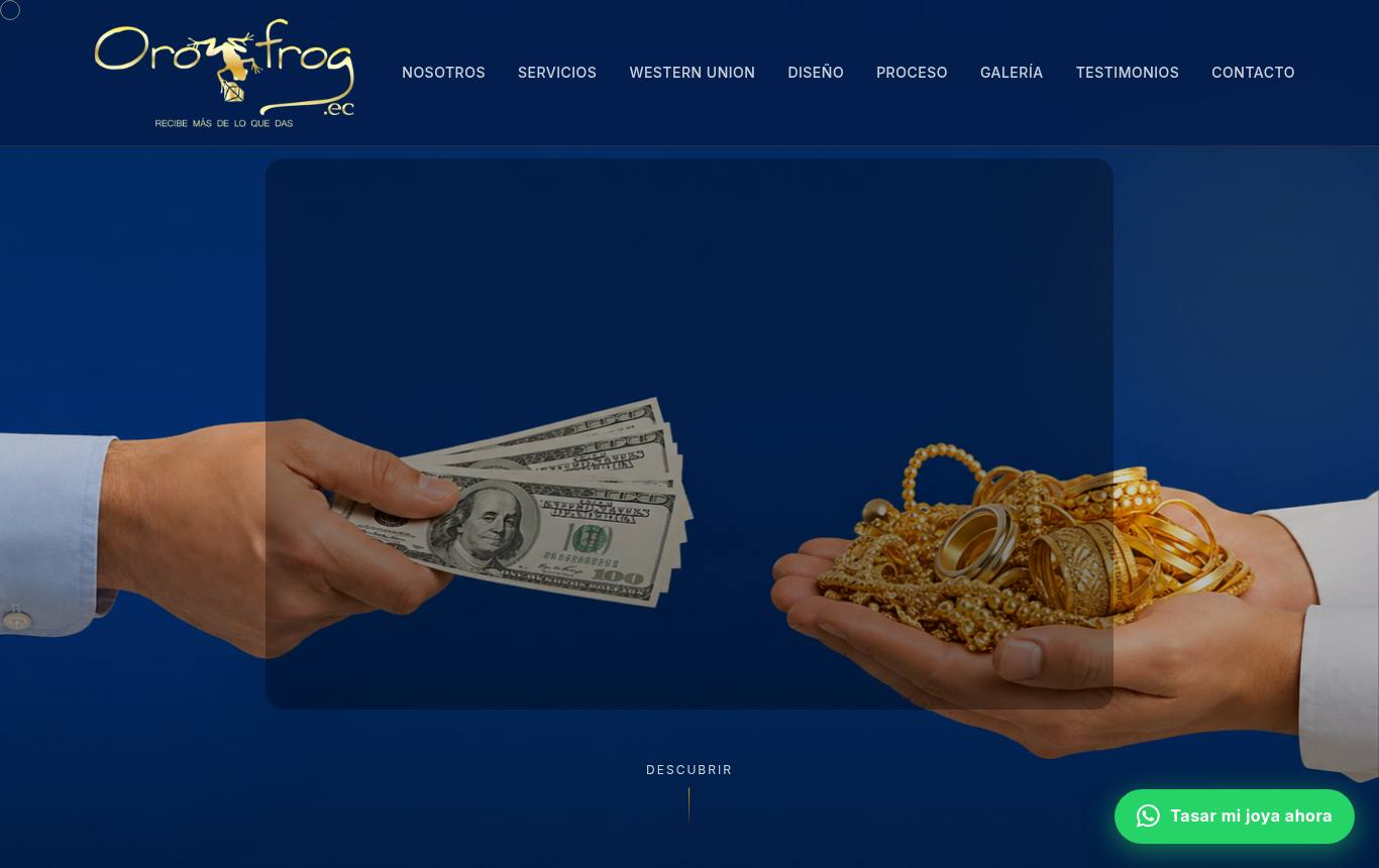 Captura del sitio de Orofrog